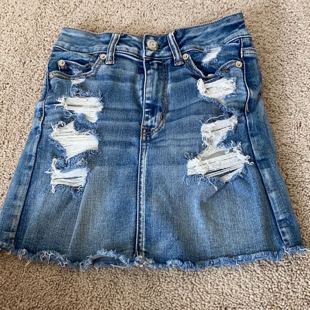 American eagle jean skirt